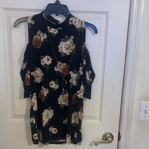 Floral Cold Shoulder Dress